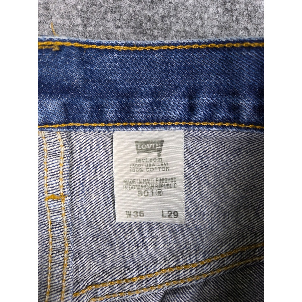 VIntage Levi's 501 Original Fit Jeans Mens 36x29‎ Blue Straight Leg Button 78/2 - Picture 4 of 10